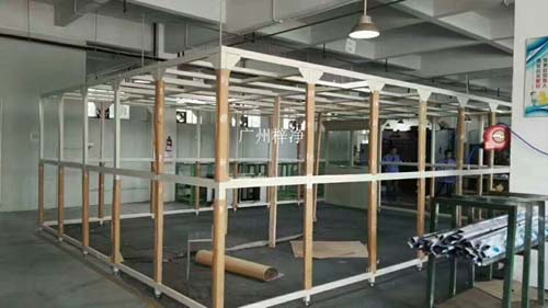 千級潔凈棚支撐架方通選擇鋁合金,制作美觀大方。