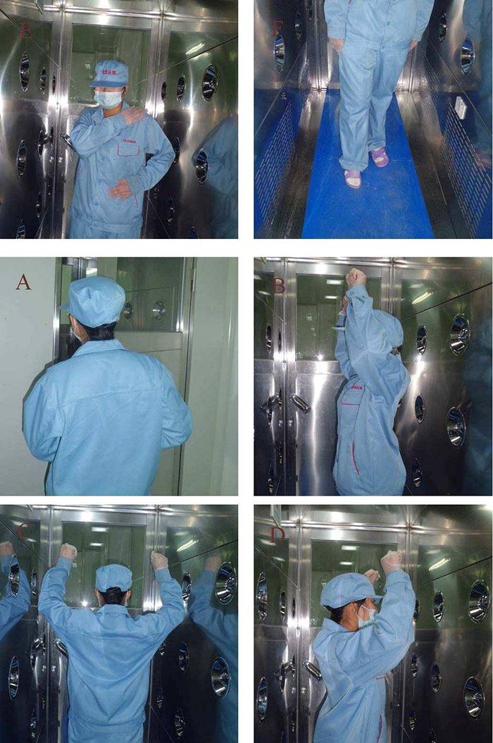 使用前應(yīng)檢查風(fēng)淋室的外觀是否完好，電氣系統(tǒng)是否正常，氣簾是否運(yùn)行順暢。